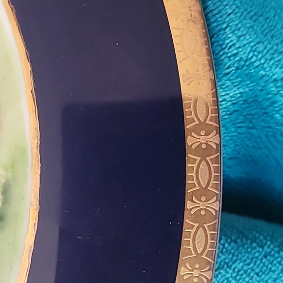 Rare Nagara Vintage hand painted Japan plate gold trim - signed - Picture 4 of 7